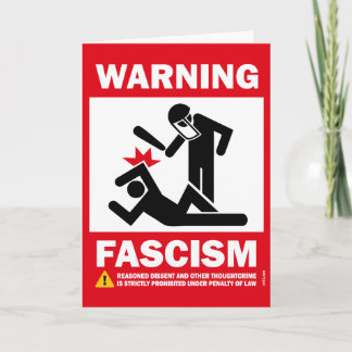 Carte Avertissement : fascisme