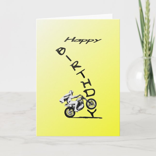 CARTE AVEZ UN ANNIVERSAIRE MAL. JAUNE. (Devant)