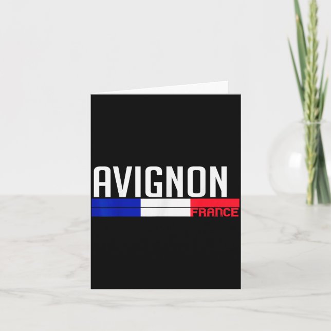 Carte Avignon France Flag Travel Souvenir For Locals And (Devant)