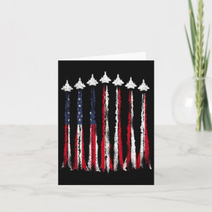 Carte Avion De Chasse Drapeau Usa Fête De L'indépendance