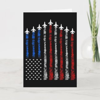 Carte Avion De Chasse Usa Drapeau 4 Juillet Patriote