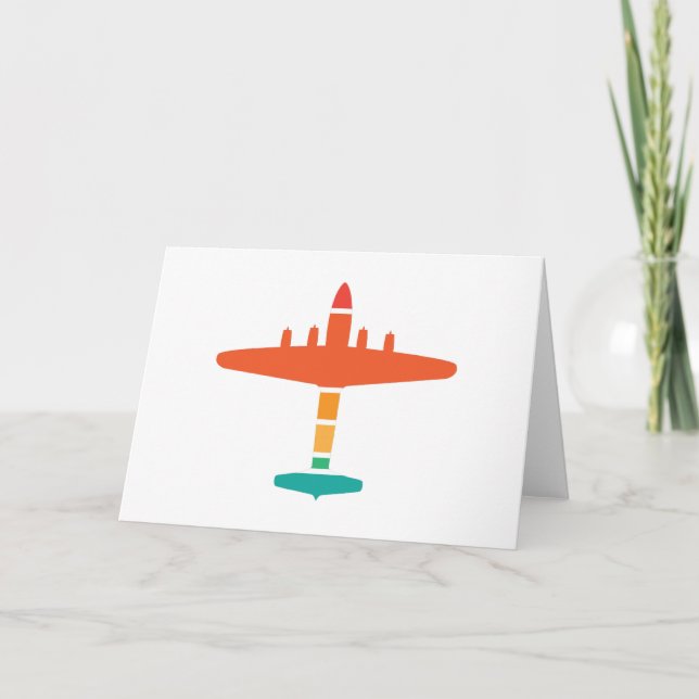 Carte avion rétro (Devant)