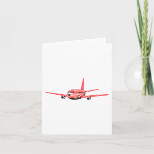 Carte Avion rose