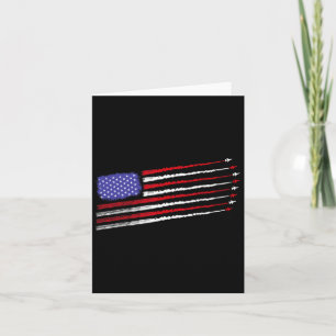 Carte Avions de chasse Patriot 4 juillet Drapeau des Éta