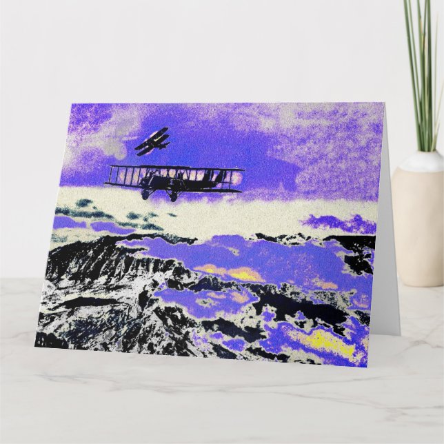 Carte Avions de WWI pratiquant des attaques (Devant)