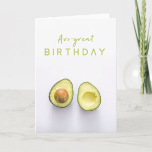 Carte Avo Grand Anniversaire   Avocado Modern Funny Pun 