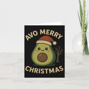 Carte Avo Joyeux Noël Drôle Avocado Pun