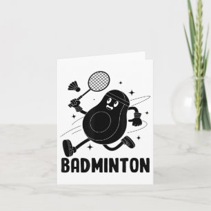 Carte Avocado Jouer Badminton Saine Cuisine végétarienne