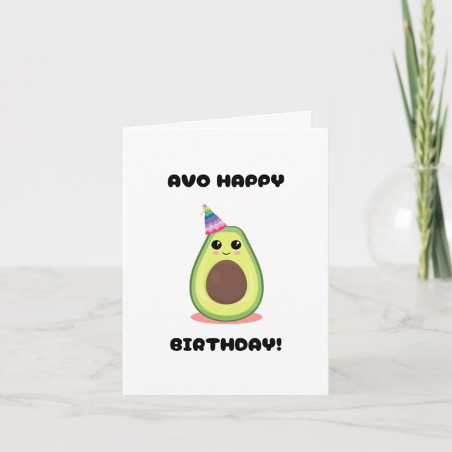 Carte Avocado Joyeux anniversaire (Devant)