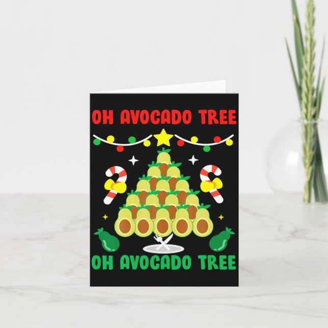 Carte Avocado Tree Funny Food Vegan Christmas Gift  (Devant)