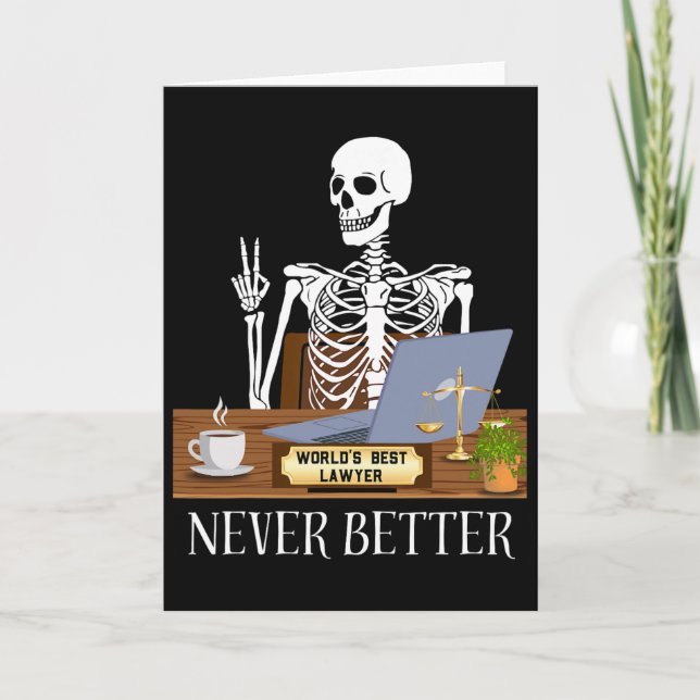 Carte Avocat drôle Halloween  (Devant)