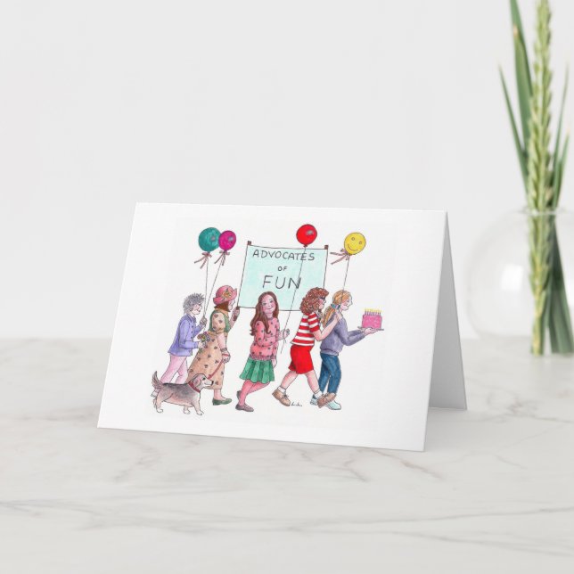 Carte Avocats d'anniversaire d'amusement (Devant)