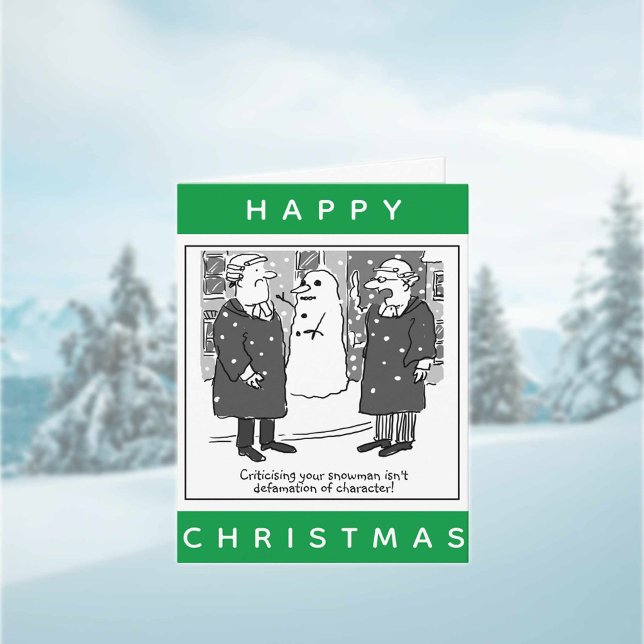 Carte Avocats légaux et un bonhomme de neige Joyeux Noël (Créateur téléchargé)