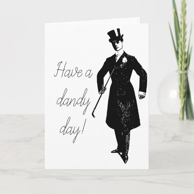 Carte Avoir Dandy Day Anniversaire Souhaite Rétro (Devant)