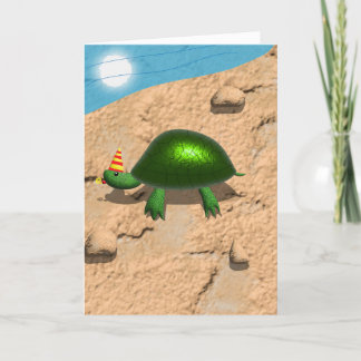 Carte Avoir un anniversaire à la Tortue