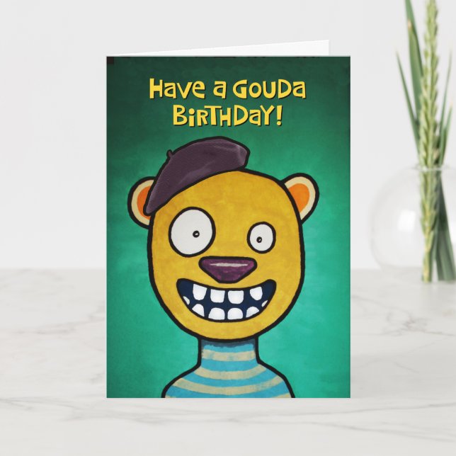 Carte Avoir un anniversaire de Gouda (Devant)