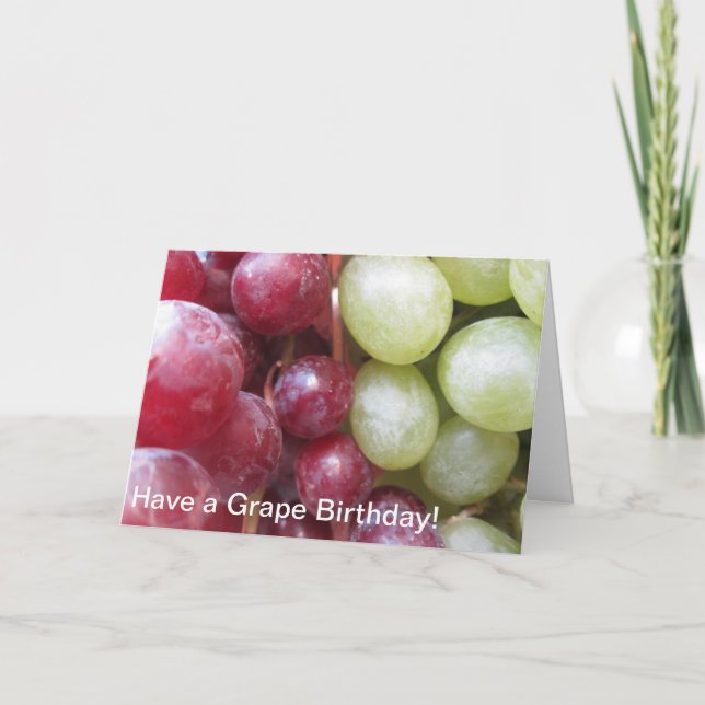 Carte Avoir un Anniversaire de raisin (Devant)