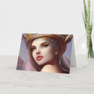 Carte Avoir un anniversaire magique   Jolie femme Ethere