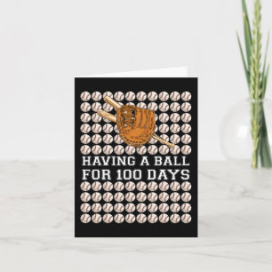 Carte Avoir Un Bal Pour 100 Jours De Baseball Enfants Ga
