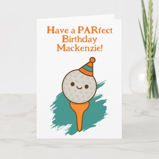 Carte Avoir un PARfect Anniversaire Golf personnalisé (Devant)