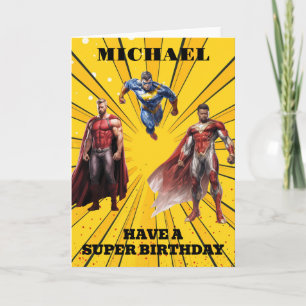 Carte Avoir un super Superhero Boy anniversaire