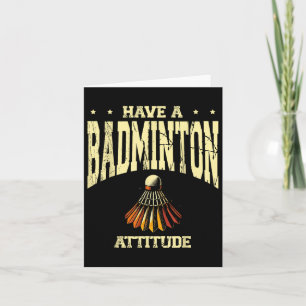 Carte Avoir une attitude de badminton Joueur de badminto