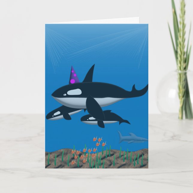 Carte Avoir une baleine d'un anniversaire (Devant)