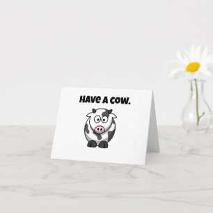 Carte Avoir une vache, drôle Dairy Vache dessin de jeu d