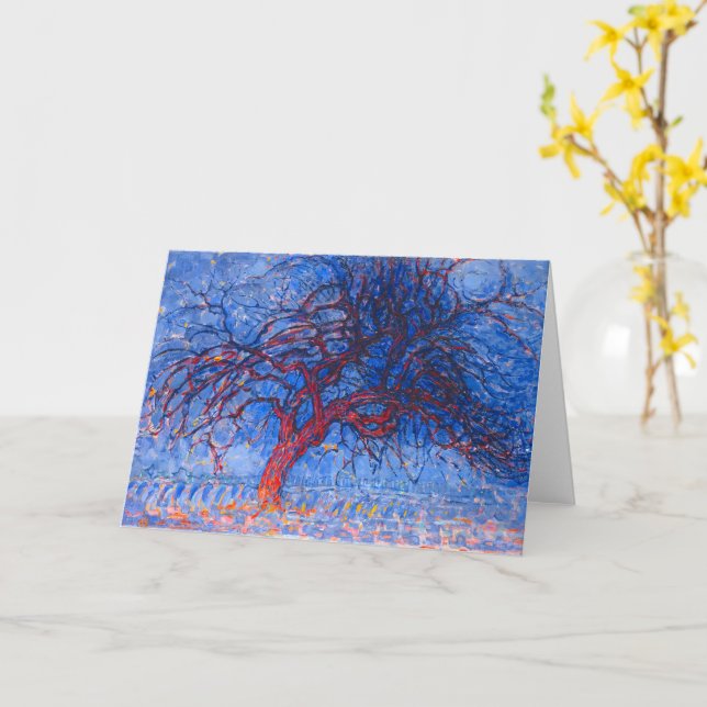 Carte Avond (Soirée) : L'Arbre Rouge - Piet Mondrian - (Fleur jaune)