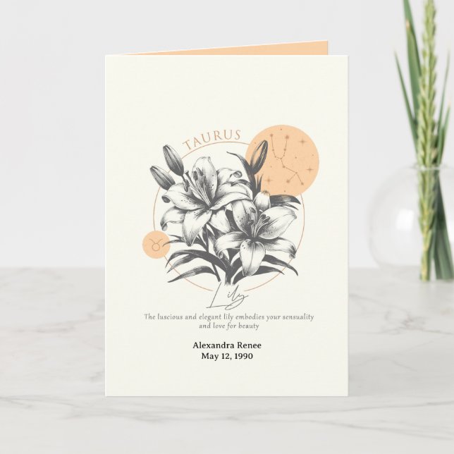 Carte Avril à mai Fleur de naissance Personnalisé Annive (Devant)