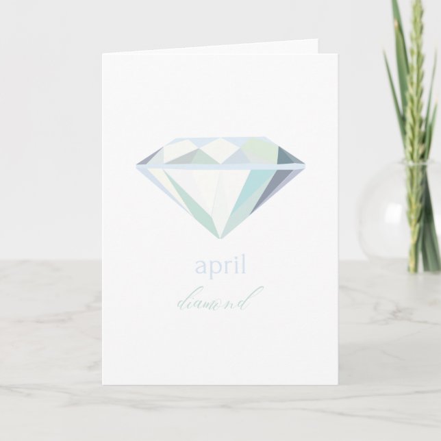 Carte avril Birthstone Diamond (Devant)