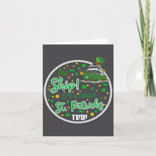 Carte Aw It's A Saint Partrick Cruise Trip Family Reunio (Devant)