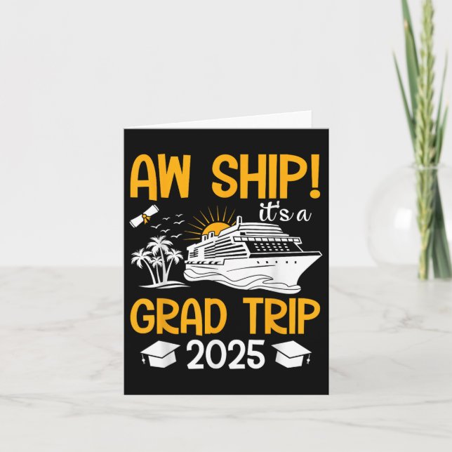 Carte Aw Navire Son A Grad Trip 2025 Matching Graduation (Devant)