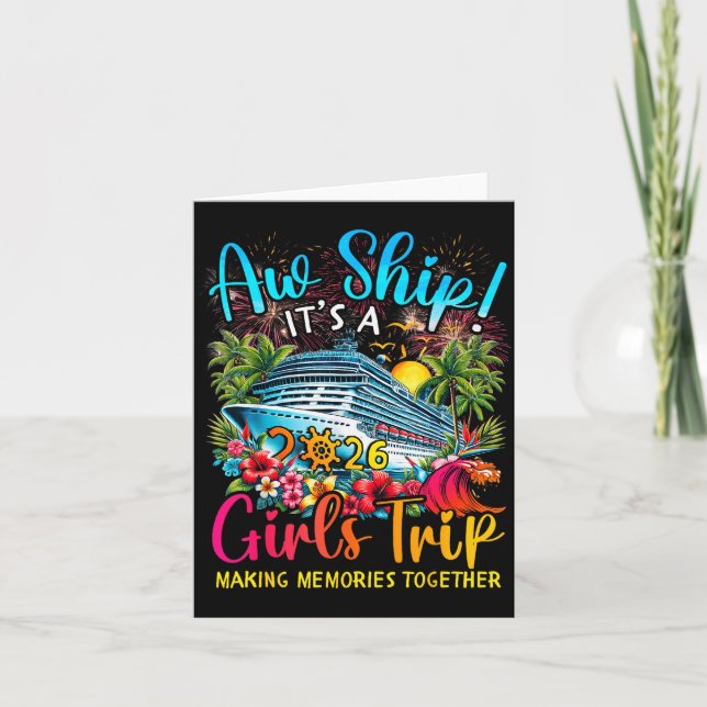 Carte Aw Ship It's A Girls Trip 2026 Girl Cruise Vacatio (Devant)