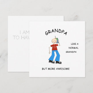 Carte AWESOME, cadeau de bienvenue pour grand-père