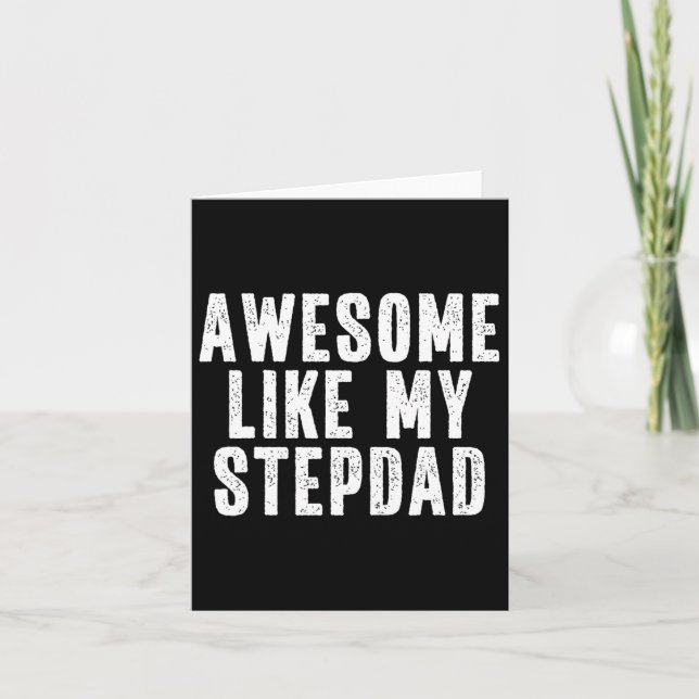 Carte Awesome Comme Mon Stepdad Citation Drôle Fête des  (Devant)