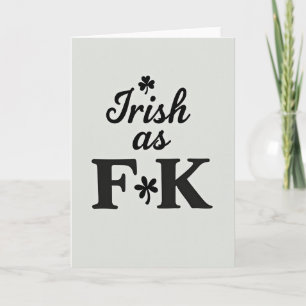 Carte Awesome Irlandais Comme Fk