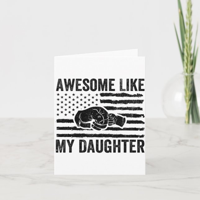 Carte Awesome Like My Daughter Men Funny Fathers Day Dad (Devant)