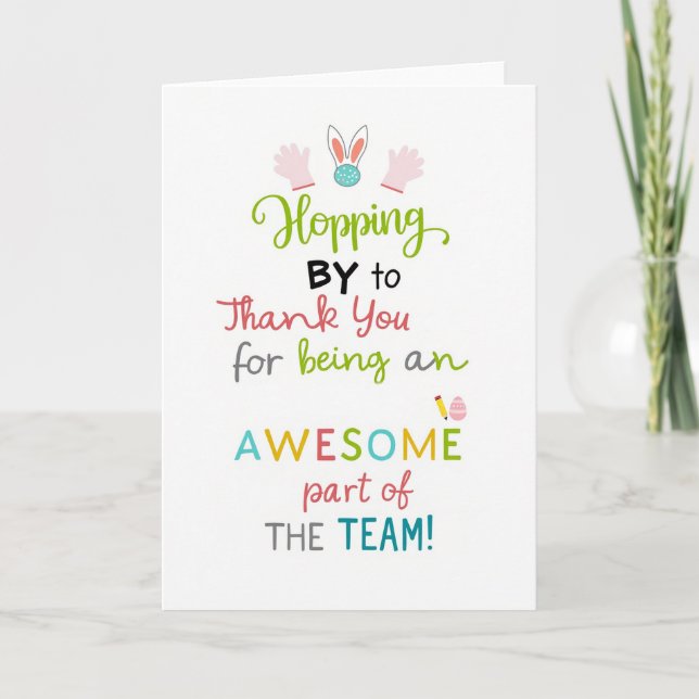 Carte Awesome Merci Équipe (Devant)