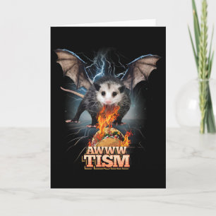 Carte Awww Tism Drôle Opossum Ne Crache Pas De Feu Oposs