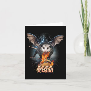 Carte Awww Tism Funny Opossum Bat Spit Fire Opossum Meme