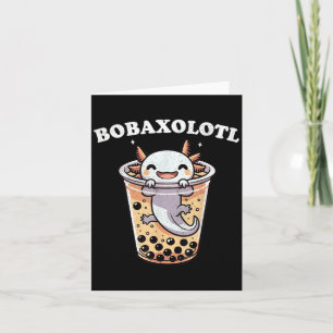 Carte Axolotl Boba Thé Buble Thé Lait Anime Axolotl
