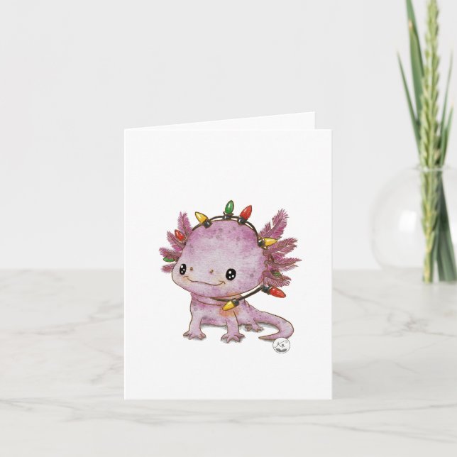 Carte Axolotl Festif (Devant)