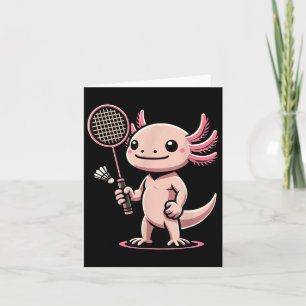 Carte Axolotl Jouer Badminton Joueur Navette Sport
