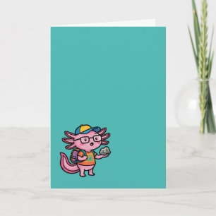 Carte Axolotl nerd sarcastique je pose des questions sur