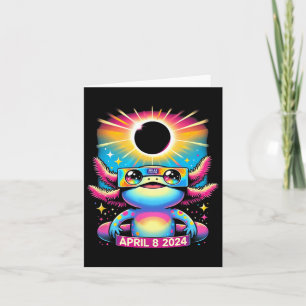 Carte Axolotl Portant des Eclipses Solaires 8 avril 2024