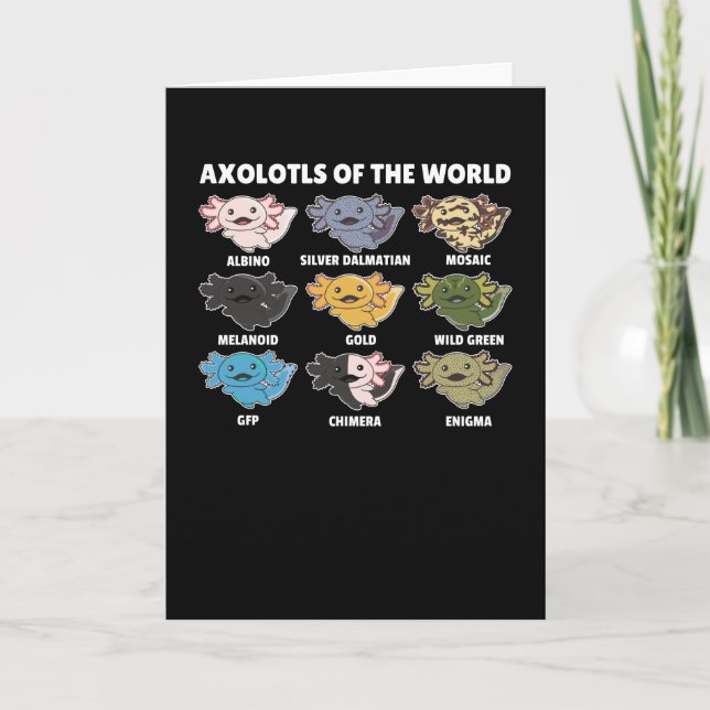 Carte Axolotls Du Monde Sweet Animaux Axolotl (Devant)