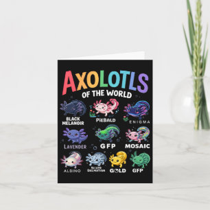 Carte Axolotls Mignons Du Monde Kawaii Axolotl Art Migno