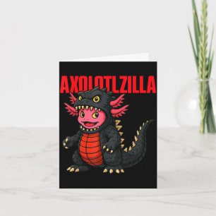 Carte Axolotlzilla mignon costume d'Halloween axolotl po