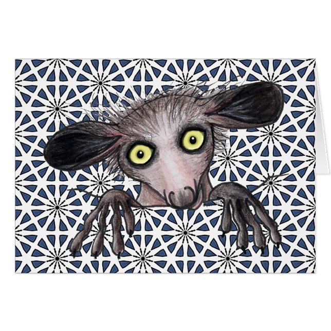 Carte Aye-aye Lemur Note (Devant Horizontal)